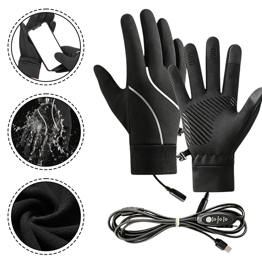 Riding Gear - Rechargeable Heated Gloves Winter Fleece Warm