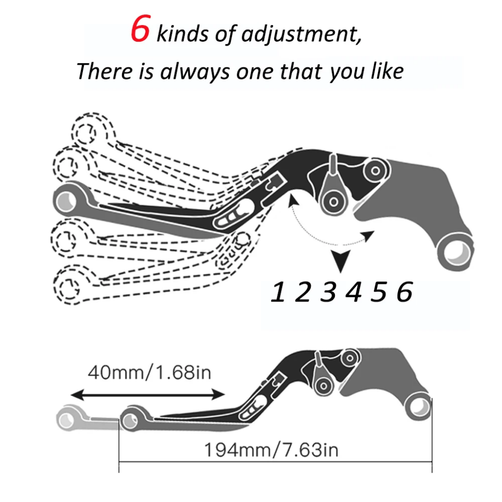 Motorcycle Adjustable Extendab - огляд і ціна Cnc Aluminum Adjustable Brake Clutch Levers