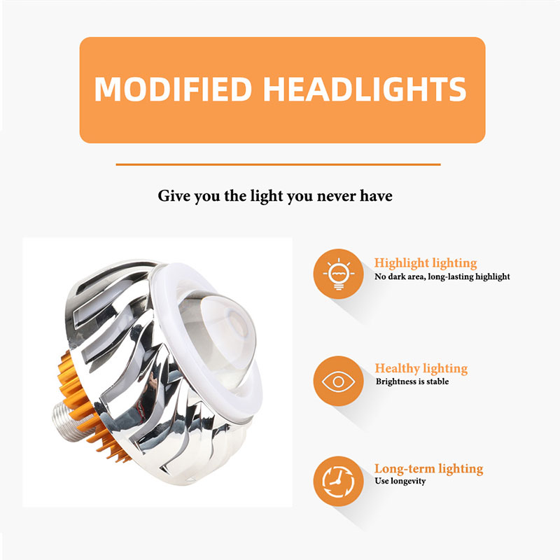 1pc Motorcycle Headlight Dual  - огляд і ціна Universal Motorcycle Led Headlight Projector