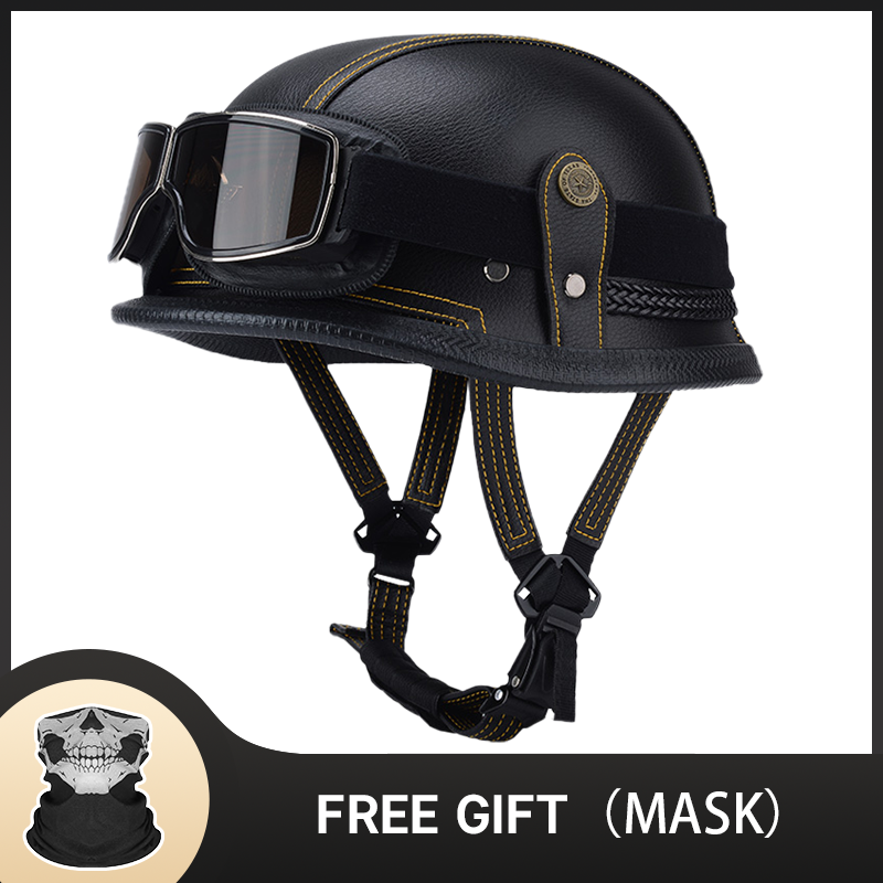 German Half Vintage Helmet Cla - огляд і ціна Vintage Open Face Retro Helmet