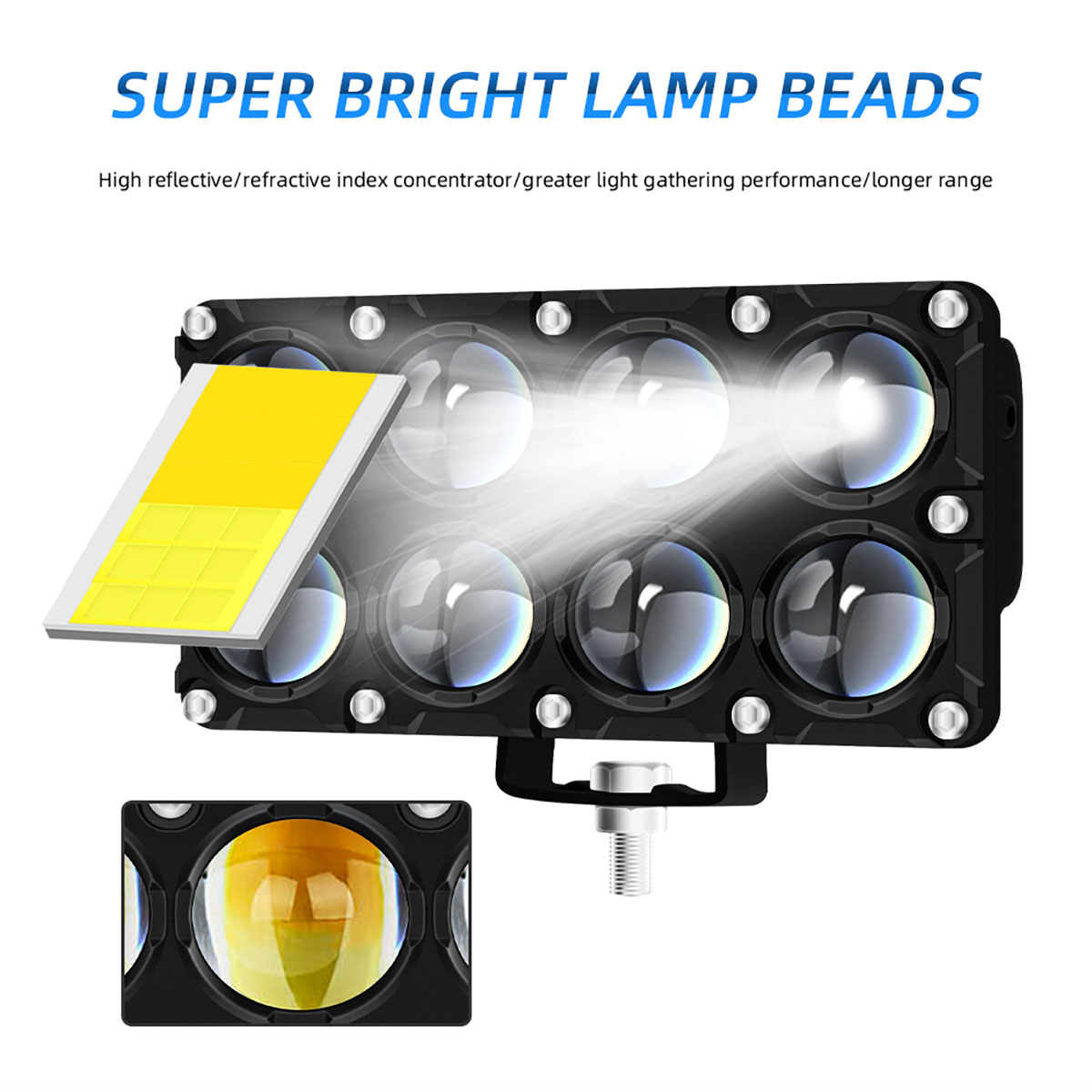 6/8/10 Lens Auxiliary Motorcyc - огляд і ціна Universal Motorcycle Led Headlight Projector