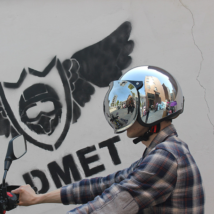 Open Face Motorcycle Helmet Vi - огляд і ціна Vintage Open Face Retro Helmet