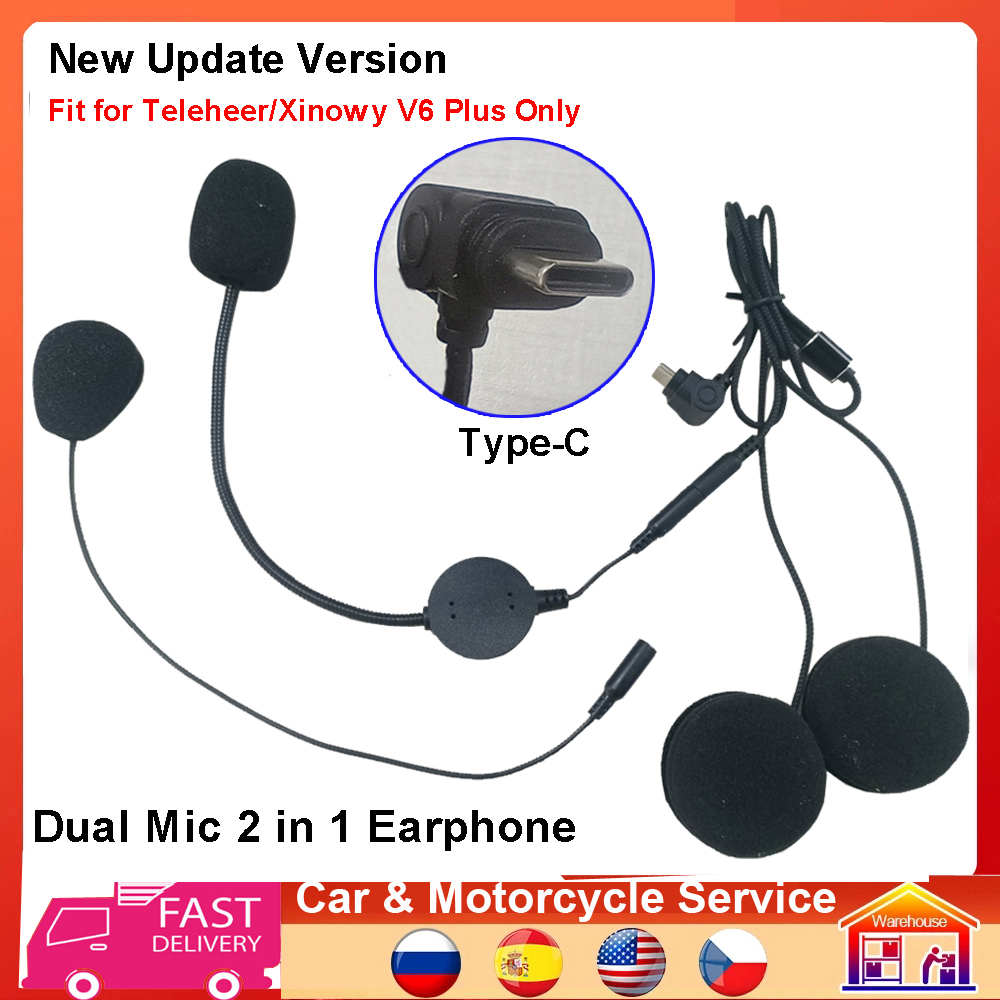 Type-C Earphone Speaker 2 in 1 - огляд і ціна Full Face Motorcycle Helmet With Bluetooth