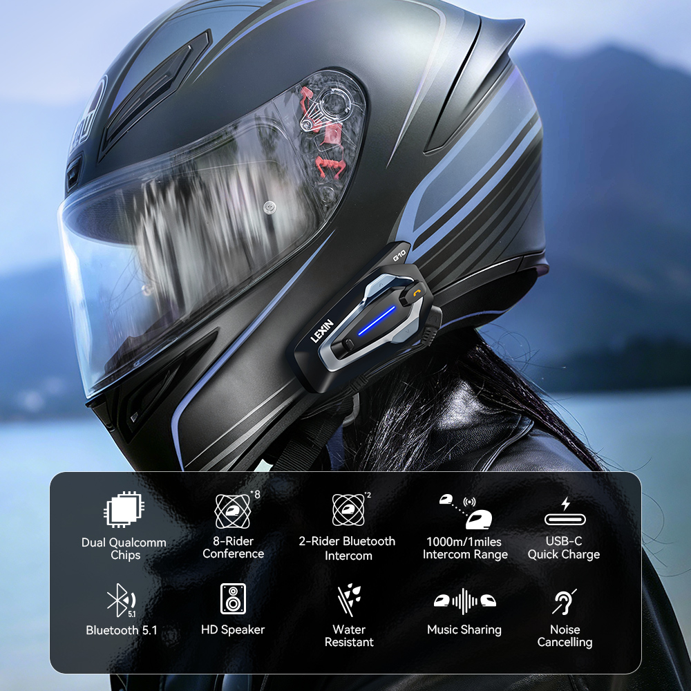 NEW-LEXIN G10 Motorcycle Helme - огляд і ціна Universal Motorcycle Helmet Intercom Headset