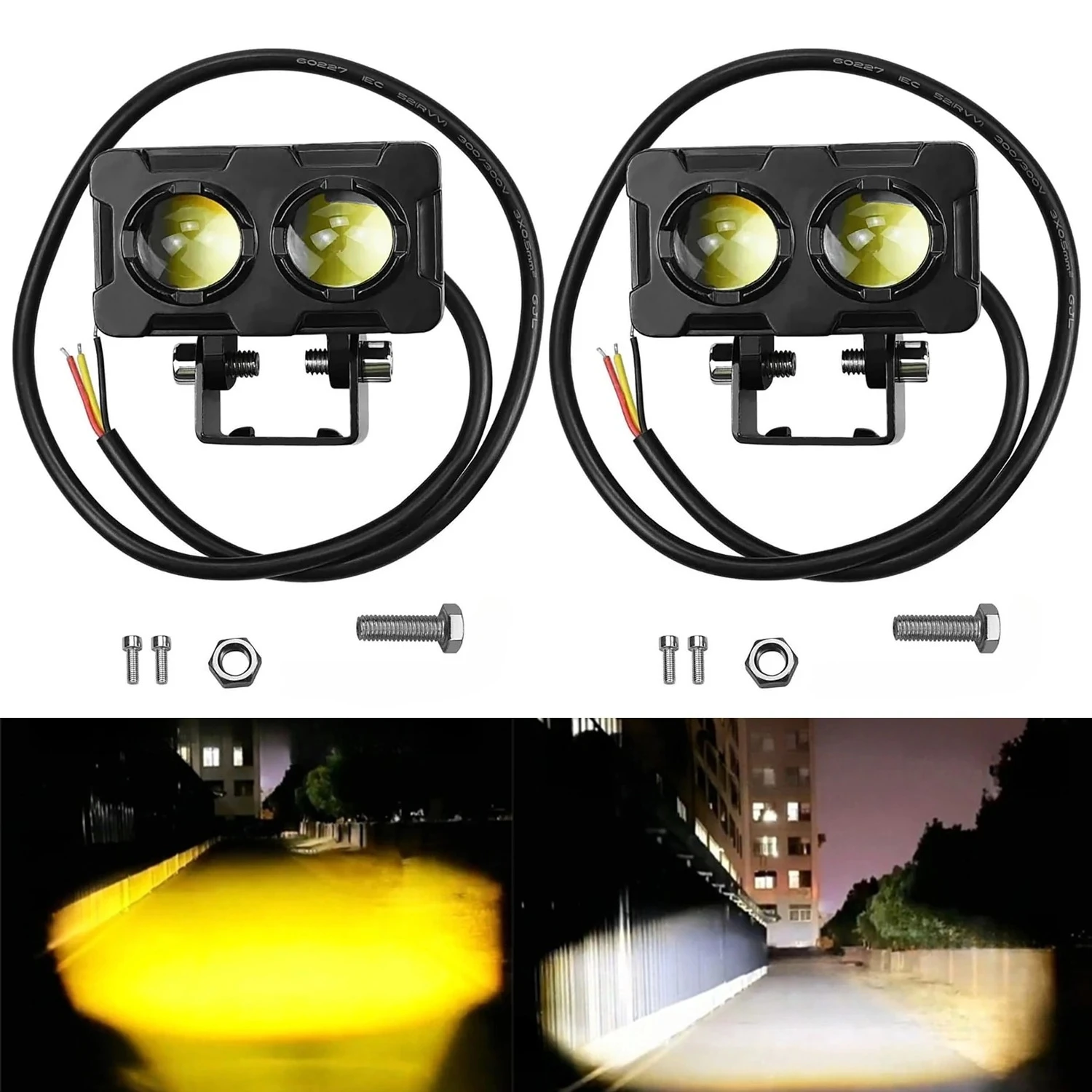 1/2PCS Motorcycle LED Fog Ligh - огляд і ціна Atv Parts