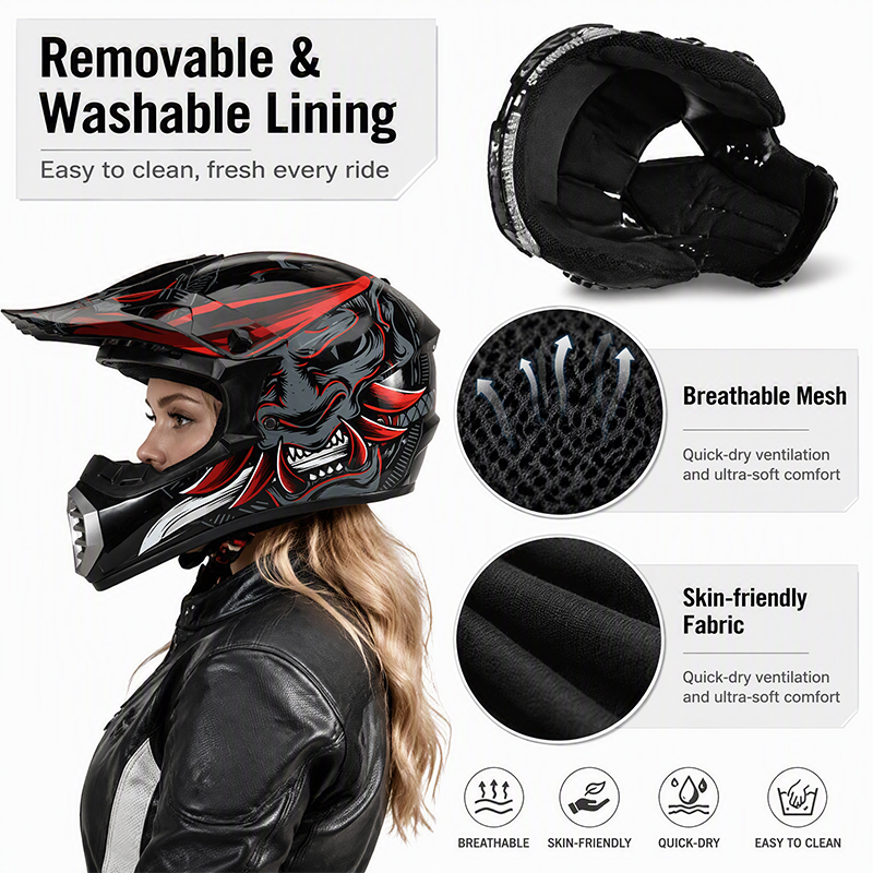 Uchoose Motocross Helmet Set   - огляд і ціна Off Road Motocross Helmet Goggles Set